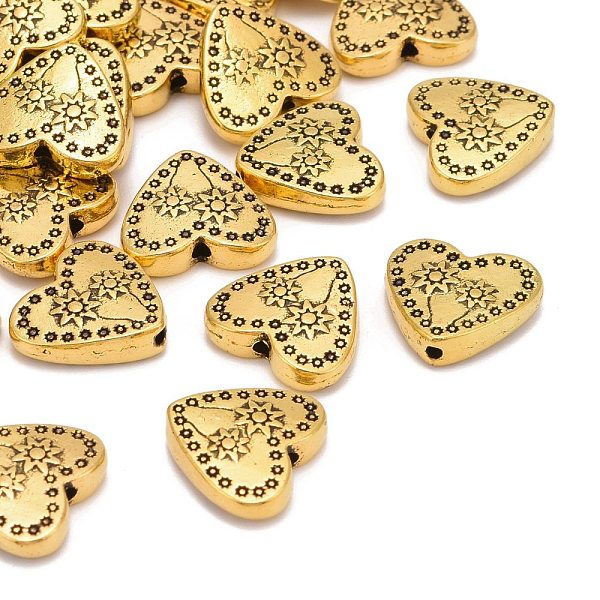 PandaHall Tibetan Silver Beads, Lead Free & Cadmium Free, Antique Golden Color, Heart with Flower, Great for Mother's Day Gifts Making...
PandaHall Tibetan Silver Beads, Lead Free & Cadmium Free, Antique Golden Color, Heart with Flower, Great for Mother's Day Gifts Making...