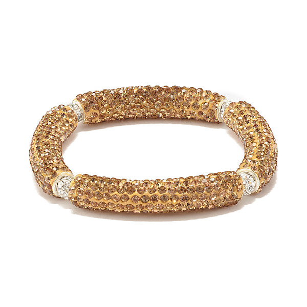 PandaHall Bling Polymer Clay Rhinestone Curved Tube Beads Stretch Bracelet for Women, Lt.Col.Topaz, Inner Diameter: 2-3/8 inch(5.9cm)..., Brown
PandaHall Bling Polymer Clay Rhinestone Curved Tube Beads Stretch Bracelet for Women, Lt.Col.Topaz, Inner Diameter: 2-3/8 inch(5.9cm)..., Brown