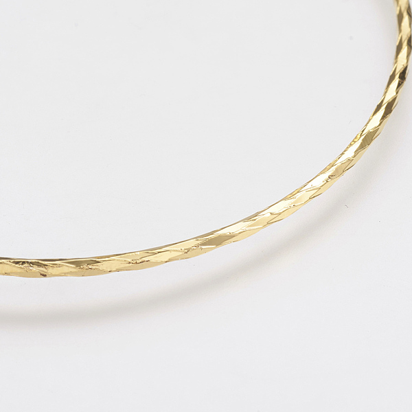 PandaHall Brass Buddhist Bangles, Textured Bangles, Golden, 2-3/8 inch(62mm) Brass
PandaHall Brass Buddhist Bangles, Textured Bangles, Golden, 2-3/8 inch(62mm) Brass