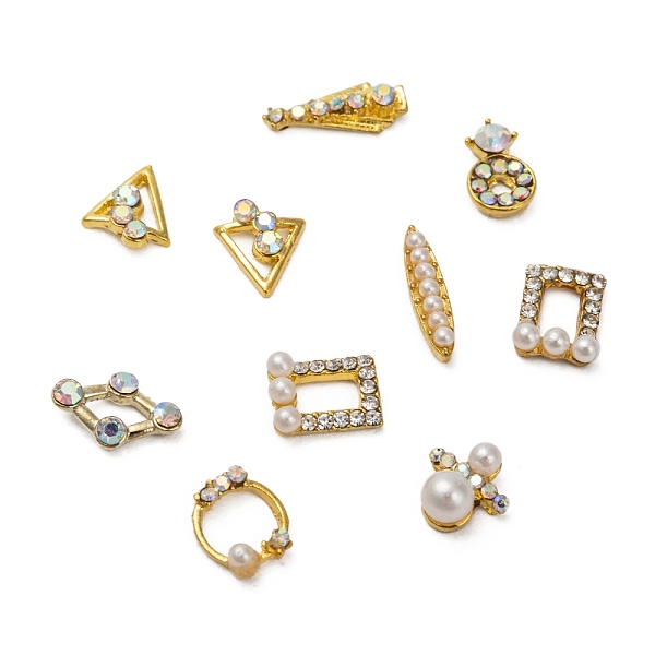 PandaHall Alloy Rhinestone Cabochons, Nail Art Decoration Accessories, Mixed Shapes, Golden, Crystal, 5~13x1.5~10.5x2~5mm Alloy+Rhinestone..., Clear
PandaHall Alloy Rhinestone Cabochons, Nail Art Decoration Accessories, Mixed Shapes, Golden, Crystal, 5~13x1.5~10.5x2~5mm Alloy+Rhinestone..., Clear