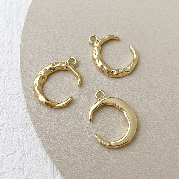 PandaHall Brass Pendants, Crescent Moon Charm, Hammered, Long-Lasting Plated, Real 14K Gold Plated, 20x15mm Brass Moon
PandaHall Brass Pendants, Crescent Moon Charm, Hammered, Long-Lasting Plated, Real 14K Gold Plated, 20x15mm Brass Moon