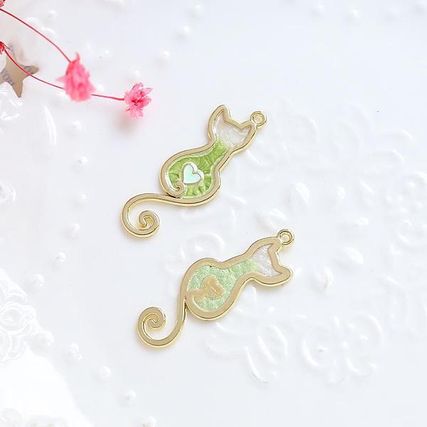 PandaHall Alloy Enamel Pendants, Golden, Cat Charm, Pale Green, 33x11mm Alloy+Enamel Cat Shape
PandaHall Alloy Enamel Pendants, Golden, Cat Charm, Pale Green, 33x11mm Alloy+Enamel Cat Shape