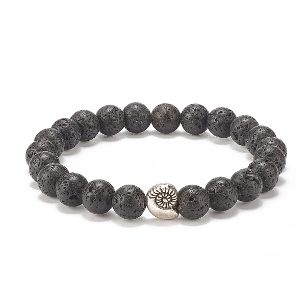 PandaHall Natural Lava Rock Stretch Bracelet with Alloy Conch, Essential Oil Gemstone Jewelry for Women, Inner Diameter: 2-1/4 inch(5.6cm)...
PandaHall Natural Lava Rock Stretch Bracelet with Alloy Conch, Essential Oil Gemstone Jewelry for Women, Inner Diameter: 2-1/4 inch(5.6cm)...