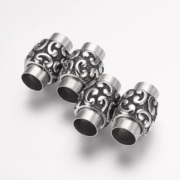 PandaHall 304 Stainless Steel Magnetic Clasps with Glue-in Ends, Column, Antique Silver, 20x13.5mm, Hole: 8mm 304 Stainless Steel Column
PandaHall 304 Stainless Steel Magnetic Clasps with Glue-in Ends, Column, Antique Silver, 20x13.5mm, Hole: 8mm 304 Stainless Steel Column