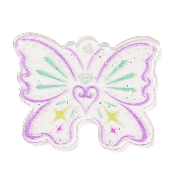 PandaHall Acrylic Pendants, Butterfly, Lilac, 30x37.5x1.5mm, Hole: 1.8mm Acrylic Butterfly Purple
PandaHall Acrylic Pendants, Butterfly, Lilac, 30x37.5x1.5mm, Hole: 1.8mm Acrylic Butterfly Purple