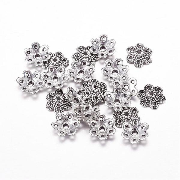 PandaHall Tibetan Style Bead Caps, Flower, 6-Petal, Lead Free and Cadmium Free, Antique Silver, 9.5x10x3mm, Hole: 1.5mm Alloy
PandaHall Tibetan Style Bead Caps, Flower, 6-Petal, Lead Free and Cadmium Free, Antique Silver, 9.5x10x3mm, Hole: 1.5mm Alloy