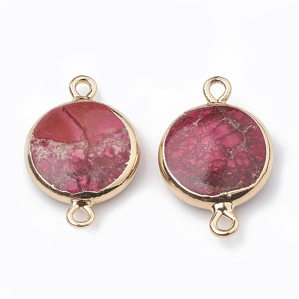 PandaHall Electroplate Natural Regalite/Imperial Jasper/Sea Sediment Jasper Links connectors, with Alloy Findings, Flat Round, Camellia..., Pink
PandaHall Electroplate Natural Regalite/Imperial Jasper/Sea Sediment Jasper Links connectors, with Alloy Findings, Flat Round, Camellia..., Pink