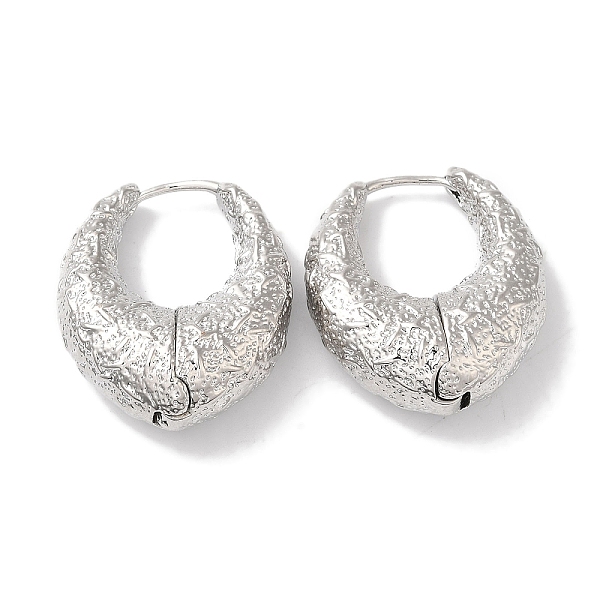 PandaHall Ring with Texture Brass Hoop Earrings for Women, Real Platinum Plated, 28.5x10.5mm Brass Ring
PandaHall Ring with Texture Brass Hoop Earrings for Women, Real Platinum Plated, 28.5x10.5mm Brass Ring