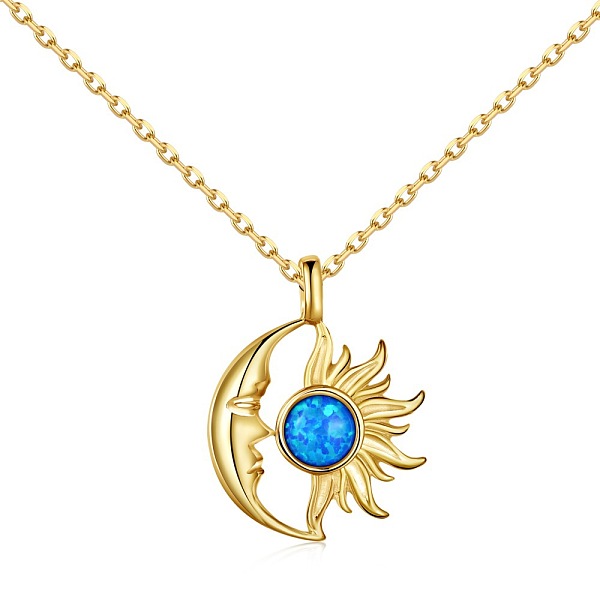 PandaHall Moon & Sun 925 Sterling Silver Pendant Necklaces, with Synthetic Opal, Real 18K Gold Plated, 15.87 inch(40.3cm) Sterling Silver...
PandaHall Moon & Sun 925 Sterling Silver Pendant Necklaces, with Synthetic Opal, Real 18K Gold Plated, 15.87 inch(40.3cm) Sterling Silver...