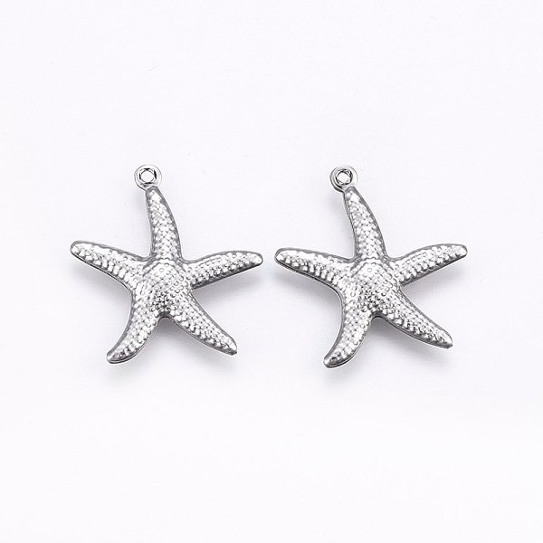 PandaHall 304 Stainless Steel Pendants, Starfish/Sea Stars, Stainless Steel Color, 22x20.5x2mm, Hole: 1mm 304 Stainless Steel Starfish
PandaHall 304 Stainless Steel Pendants, Starfish/Sea Stars, Stainless Steel Color, 22x20.5x2mm, Hole: 1mm 304 Stainless Steel Starfish