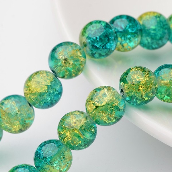 PandaHall Crackle Glass Beads Strands, Round, Medium Turquoise, 10mm, Hole: 1.3~1.6mm, about 80pcs/strand, 31.4 inch Glass Round Cyan
PandaHall Crackle Glass Beads Strands, Round, Medium Turquoise, 10mm, Hole: 1.3~1.6mm, about 80pcs/strand, 31.4 inch Glass Round Cyan