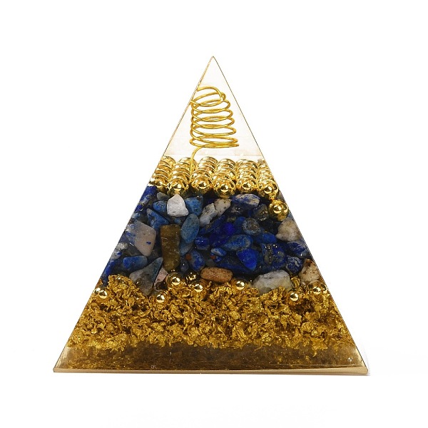 PandaHall Orgonite Pyramid, Resin Pointed Home Display Decorations, with Natural Lapis Lazuli and Metal Findings inside, 52.5x54x52mm Lapis..., Blue
PandaHall Orgonite Pyramid, Resin Pointed Home Display Decorations, with Natural Lapis Lazuli and Metal Findings inside, 52.5x54x52mm Lapis..., Blue
