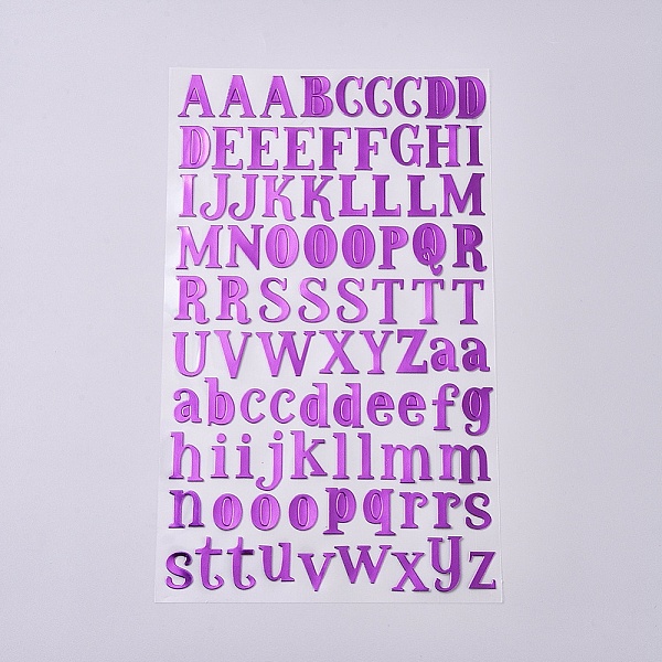 PandaHall Waterproof Plastic Decorations Stickers, DIY Handmade Scrapbook Photo Albums, Alphabet Letter A~Z & Lowercase Letter a~z, Medium..., Purple
PandaHall Waterproof Plastic Decorations Stickers, DIY Handmade Scrapbook Photo Albums, Alphabet Letter A~Z & Lowercase Letter a~z, Medium..., Purple
