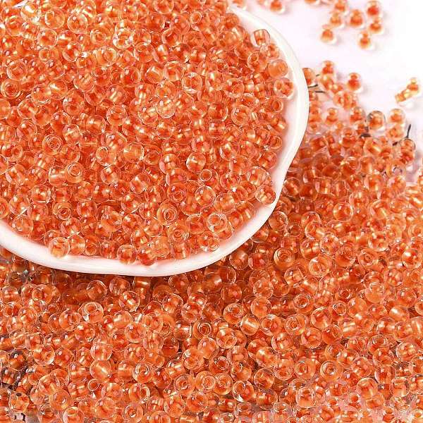 PandaHall Transparent Inside Colours Glass Seed Beads, Round Hole, Round, Dark Orange, 4x3mm, Hole: 1.4mm, about 6428pcs/pound Glass
PandaHall Transparent Inside Colours Glass Seed Beads, Round Hole, Round, Dark Orange, 4x3mm, Hole: 1.4mm, about 6428pcs/pound Glass