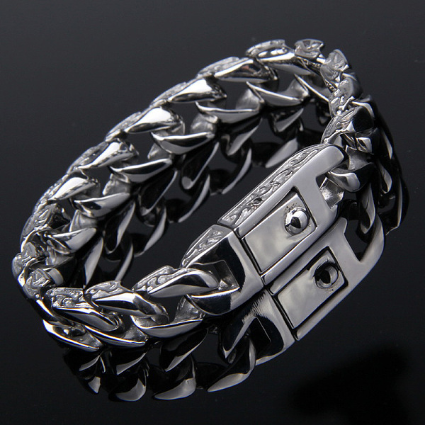 PandaHall Stainless Steel Curb Chain Bracelet for Men, Stainless Steel Color, 8-1/4 inch(21cm) Stainless Steel
PandaHall Stainless Steel Curb Chain Bracelet for Men, Stainless Steel Color, 8-1/4 inch(21cm) Stainless Steel