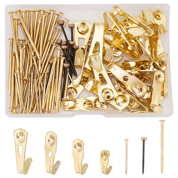 PandaHall SUPERFINDINGS 110Pcs Iron Hook Hangers & Screws, Light Gold, 17x8x7mm, Hole: 1.8mm Iron
PandaHall SUPERFINDINGS 110Pcs Iron Hook Hangers & Screws, Light Gold, 17x8x7mm, Hole: 1.8mm Iron