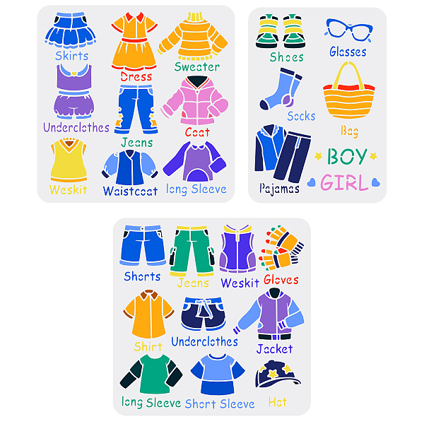 PandaHall FINGERINSPIRE 3Pcs Clothes Pattern Stencils for Painting Reusable Costume Drawing Template Skirts Shirts Shoes Pattern Painting...
PandaHall FINGERINSPIRE 3Pcs Clothes Pattern Stencils for Painting Reusable Costume Drawing Template Skirts Shirts Shoes Pattern Painting...