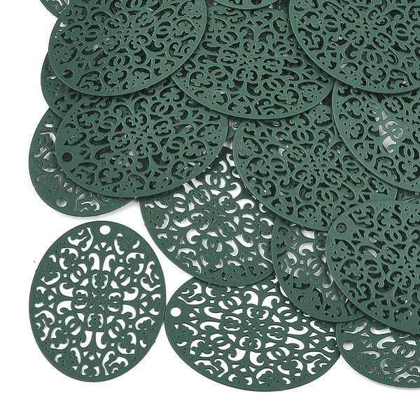 PandaHall 430 Stainless Steel Filigree Pendants, Spray Painted, Etched Metal Embellishments, Oval, Green, 31x23.5x0.3mm, Hole: 1.8mm...
PandaHall 430 Stainless Steel Filigree Pendants, Spray Painted, Etched Metal Embellishments, Oval, Green, 31x23.5x0.3mm, Hole: 1.8mm...