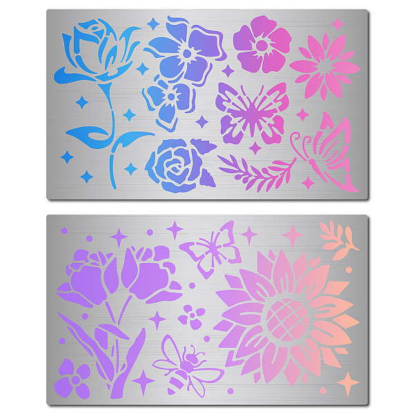 PandaHall GORGECRAFT 2 Styles Metal Flower Stencil Templates Tulips Sunflower Rose Leaves Bee Butterfly Pattern Reusable Stainless Steel...
PandaHall GORGECRAFT 2 Styles Metal Flower Stencil Templates Tulips Sunflower Rose Leaves Bee Butterfly Pattern Reusable Stainless Steel...