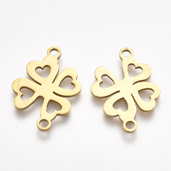 PandaHall 201 Stainless Steel Links connectors, Laser Cut Links, Clover, Golden, 19.5x15x1mm, Hole: 1.5mm 201 Stainless Steel Clover
PandaHall 201 Stainless Steel Links connectors, Laser Cut Links, Clover, Golden, 19.5x15x1mm, Hole: 1.5mm 201 Stainless Steel Clover