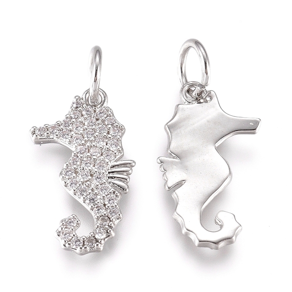 PandaHall Brass Charms, with Micro Pave Cubic Zirconia and Jump Rings, Sea Horse, Clear, Platinum, 15.5x8x1.2mm, Hole: 3.2mm Brass+Cubic...
PandaHall Brass Charms, with Micro Pave Cubic Zirconia and Jump Rings, Sea Horse, Clear, Platinum, 15.5x8x1.2mm, Hole: 3.2mm Brass+Cubic...