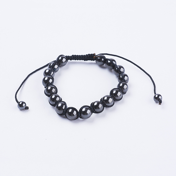 PandaHall Adjustable Nylon Cord Braided Bead Bracelets, with Magnetic Synthetic Hematite Round Beads, 2 inch(50mm) Hematite
PandaHall Adjustable Nylon Cord Braided Bead Bracelets, with Magnetic Synthetic Hematite Round Beads, 2 inch(50mm) Hematite