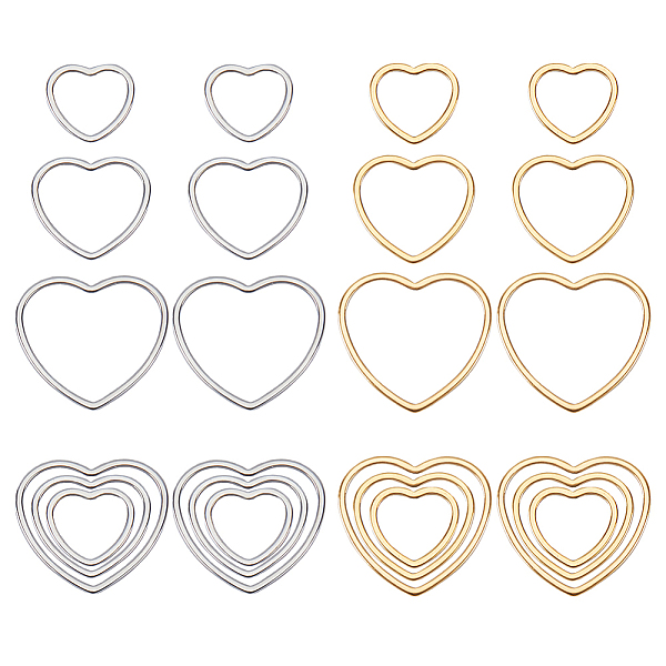PandaHall SUNNYCLUE 48Pcs 3 Sizes 2 Colors 304 Stainless Steel Linking Ring, Heart, Golden & Stainless Steel Color, 10.5~18x11.5~19.5x1mm...
PandaHall SUNNYCLUE 48Pcs 3 Sizes 2 Colors 304 Stainless Steel Linking Ring, Heart, Golden & Stainless Steel Color, 10.5~18x11.5~19.5x1mm...