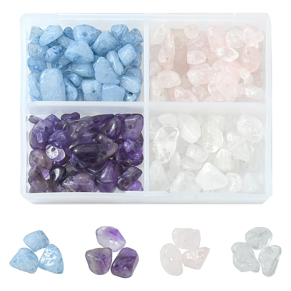 PandaHall 48G 4 Style Natural Gemstone Beads Set, Including Dyed Natural Aquamarine & Amethyst & Rose Quartz & Quartz Crystal Beads, Chip...
PandaHall 48G 4 Style Natural Gemstone Beads Set, Including Dyed Natural Aquamarine & Amethyst & Rose Quartz & Quartz Crystal Beads, Chip...