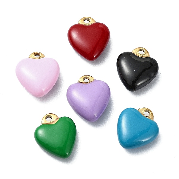 PandaHall Ion Plating(IP) Real 18K Gold Plated 304 Stainless Steel Pendants, with Enamel, Heart Charms, Mixed Color, 12x10.5x5mm, Hole..., Multicolor
PandaHall Ion Plating(IP) Real 18K Gold Plated 304 Stainless Steel Pendants, with Enamel, Heart Charms, Mixed Color, 12x10.5x5mm, Hole..., Multicolor