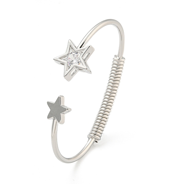 PandaHall Star Brass Pave Clear Cubic Zirconia Open Cuff Bangles for Women, Platinum, Inner Diameter: 1-3/4x2-1/2 inch(4.3x6.3cm) Cubic...
PandaHall Star Brass Pave Clear Cubic Zirconia Open Cuff Bangles for Women, Platinum, Inner Diameter: 1-3/4x2-1/2 inch(4.3x6.3cm) Cubic...