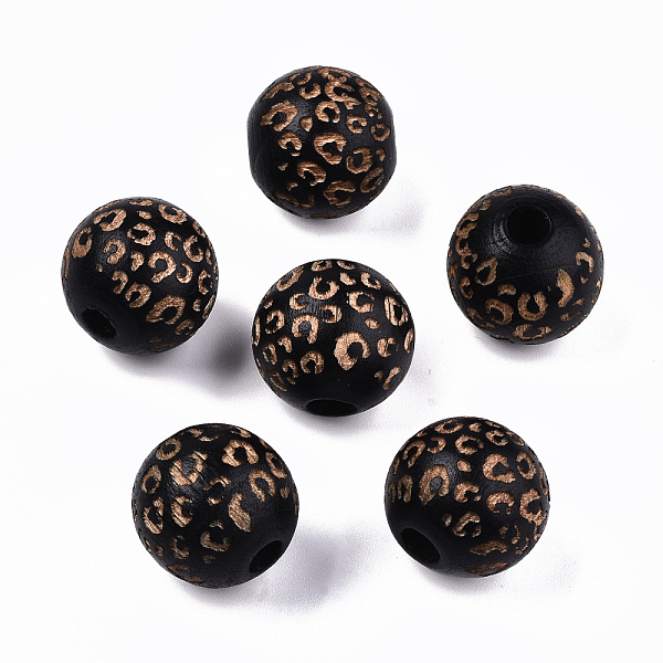 PandaHall Painted Natural Wood Beads, Laser Engraved Pattern, Round with Leopard Print, Black, 15~16x15mm, Hole: 4mm Schima Wood Round Black
PandaHall Painted Natural Wood Beads, Laser Engraved Pattern, Round with Leopard Print, Black, 15~16x15mm, Hole: 4mm Schima Wood Round Black