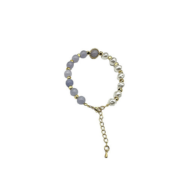 PandaHall Natural Aquamarine Round Beaded Bracelet, Golden, 7-1/8~9-1/8 inch(18~23cm) Aquamarine
PandaHall Natural Aquamarine Round Beaded Bracelet, Golden, 7-1/8~9-1/8 inch(18~23cm) Aquamarine