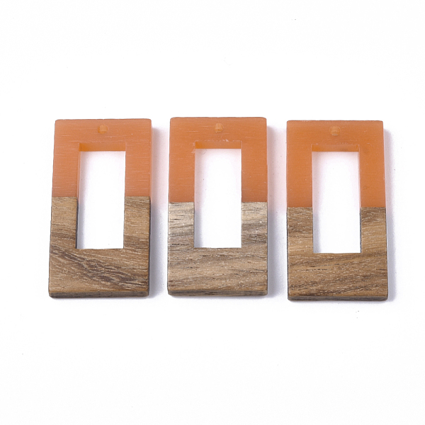 PandaHall Resin & Walnut Wood Pendants, Rectangle, Dark Orange, 38x19.5x4mm, Hole: 2mm Resin+Wood Rectangle Orange
PandaHall Resin & Walnut Wood Pendants, Rectangle, Dark Orange, 38x19.5x4mm, Hole: 2mm Resin+Wood Rectangle Orange