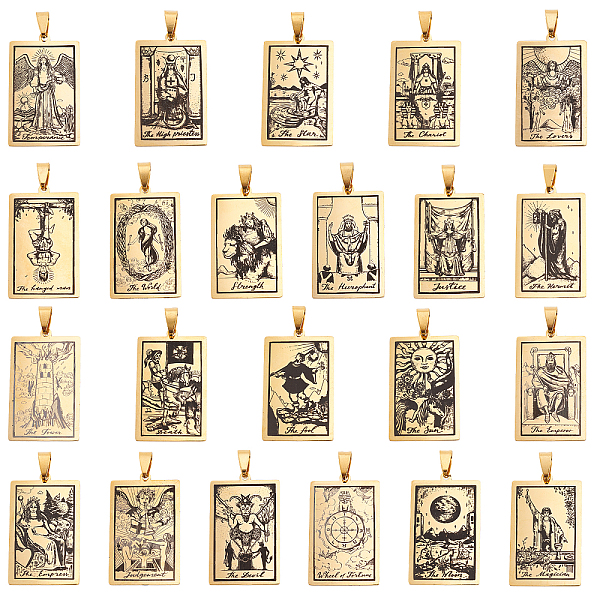 PandaHall DICOSMETIC 22Pcs Tarot Card Pendant Necklace Stainless Steel Engraved Tarot Pattern Charms Vintage Golden Rectangle Divination...
PandaHall DICOSMETIC 22Pcs Tarot Card Pendant Necklace Stainless Steel Engraved Tarot Pattern Charms Vintage Golden Rectangle Divination...