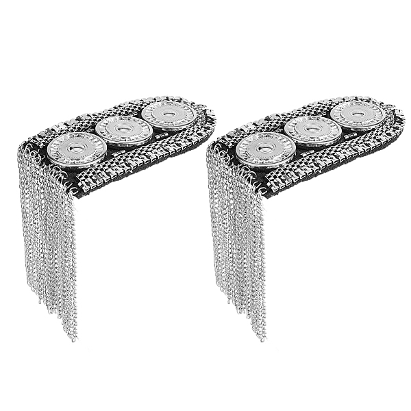 PandaHall SUPERFINDINGS 2Pcs Fashionable Alloy Tassel Epaulettes, Detachable Shoulder Badge, with Pin, Garment Accessories, Platinum, 180mm...
PandaHall SUPERFINDINGS 2Pcs Fashionable Alloy Tassel Epaulettes, Detachable Shoulder Badge, with Pin, Garment Accessories, Platinum, 180mm...