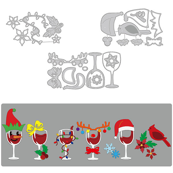 PandaHall BENECREAT 3Pcs Christmas Cutting Dies Stencils, Wine Glass Holly Leaf Bird Reindeer Carbon Steel Stencil for Card Making...
PandaHall BENECREAT 3Pcs Christmas Cutting Dies Stencils, Wine Glass Holly Leaf Bird Reindeer Carbon Steel Stencil for Card Making...