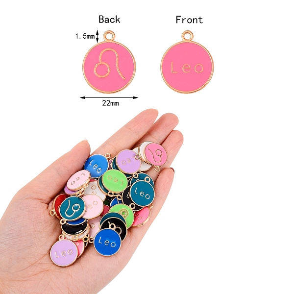 PandaHall 72Pcs 9 Colors Alloy Enamel Pendants, Cadmium Free & Lead Free, Flat Round with Constellation, Light Gold, Mixed Color, 22x18x2mm..., Multicolor
PandaHall 72Pcs 9 Colors Alloy Enamel Pendants, Cadmium Free & Lead Free, Flat Round with Constellation, Light Gold, Mixed Color, 22x18x2mm..., Multicolor
