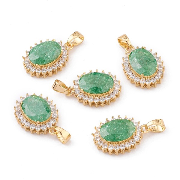 PandaHall Golden Plated Brass Micro Pave Clear Cubic Zirconia Pendants, with Glass, Long-Lasting Plated, Oval, Lime Green, 23x16.5x7.5mm...
PandaHall Golden Plated Brass Micro Pave Clear Cubic Zirconia Pendants, with Glass, Long-Lasting Plated, Oval, Lime Green, 23x16.5x7.5mm...