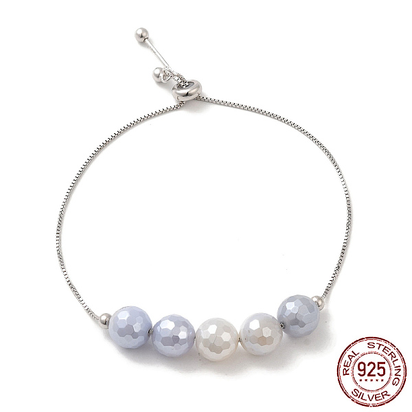 PandaHall Rhodium Plated Real Platinum Plated 925 Sterling Silver Slider Bracelets, with Dyed Natural Agate Round Beaded, with S925 Stamp...
PandaHall Rhodium Plated Real Platinum Plated 925 Sterling Silver Slider Bracelets, with Dyed Natural Agate Round Beaded, with S925 Stamp...