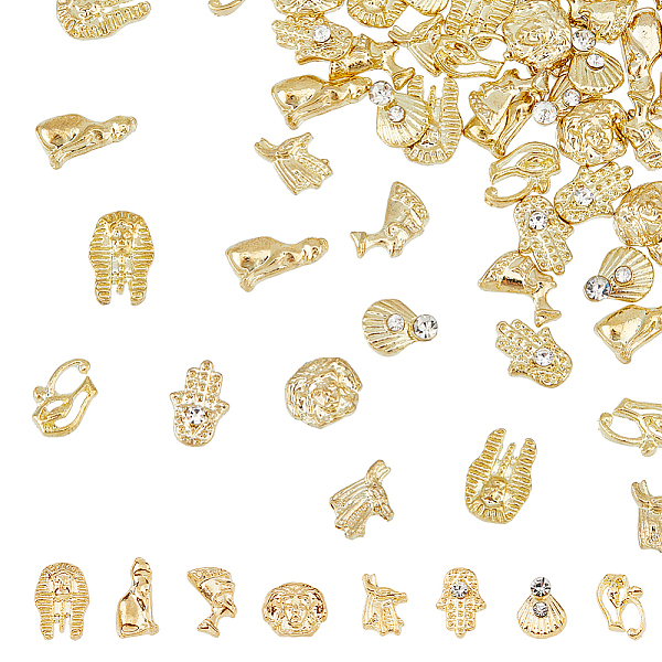 PandaHall HOBBIESAY 96Pcs 8 Styles Alloy Cabochons, Nail Art Decoration Accessories, Light Gold, Pharaoh/Shell/Hamsa Hand/Eye of Ra, Light...
PandaHall HOBBIESAY 96Pcs 8 Styles Alloy Cabochons, Nail Art Decoration Accessories, Light Gold, Pharaoh/Shell/Hamsa Hand/Eye of Ra, Light...