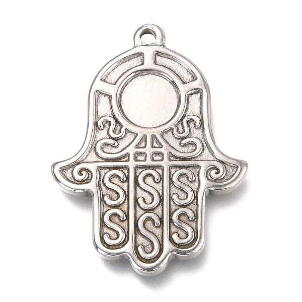 PandaHall 304 Stainless Steel Pendants, Hamsa Hand/Hand of Fatima/Hand of Miriam, Stainless Steel Color, 35x26x2.5mm, Hole: 2mm 304...
PandaHall 304 Stainless Steel Pendants, Hamsa Hand/Hand of Fatima/Hand of Miriam, Stainless Steel Color, 35x26x2.5mm, Hole: 2mm 304...