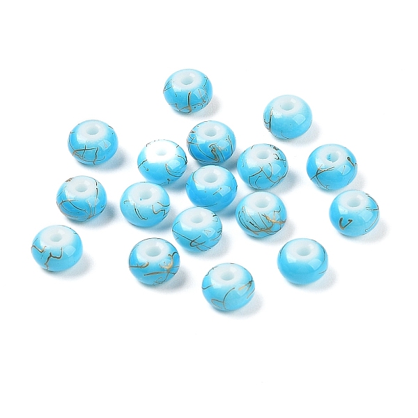 PandaHall Opaque Spray Painted Glass Beads, Rondelle, Drawbench Style, Deep Sky Blue, 8x5mm, Hole: 2mm, about 1041pcs/500g Glass Rondelle
PandaHall Opaque Spray Painted Glass Beads, Rondelle, Drawbench Style, Deep Sky Blue, 8x5mm, Hole: 2mm, about 1041pcs/500g Glass Rondelle