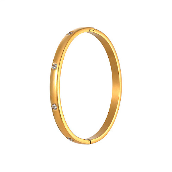 PandaHall Golden Stainless Steel Micro Pave Cubic Zirconia Bangle for Women, Clear, Inner Diameter: 2-1/2 inch(6.45cm) Cubic Zirconia Clear
PandaHall Golden Stainless Steel Micro Pave Cubic Zirconia Bangle for Women, Clear, Inner Diameter: 2-1/2 inch(6.45cm) Cubic Zirconia Clear