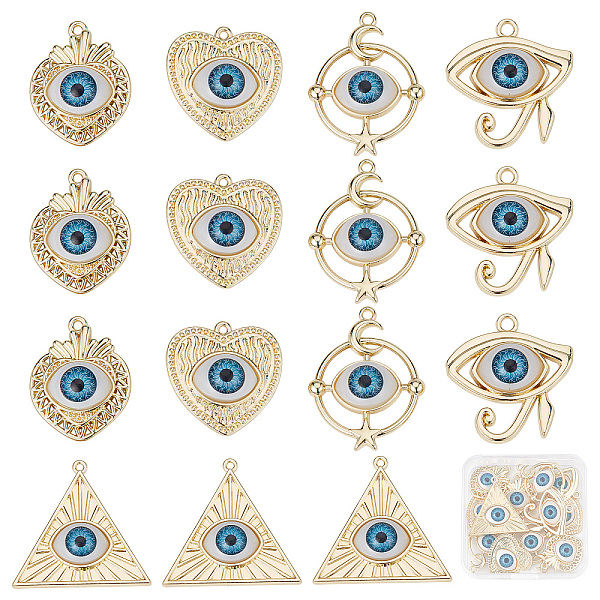 PandaHall SUNNYCLUE 15Pcs 5 Style Rack Plating Alloy Enamel Pendants, Cadmium Free & Nickel Free & Lead Free, Heart & Triangle & Eye of...
PandaHall SUNNYCLUE 15Pcs 5 Style Rack Plating Alloy Enamel Pendants, Cadmium Free & Nickel Free & Lead Free, Heart & Triangle & Eye of...