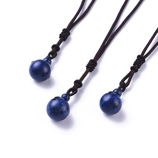 PandaHall Natural Lapis Lazuli Pendant Necklaces, with Nylon Cord, Round, 27.55 inch(70cm) Lapis Lazuli Brown
PandaHall Natural Lapis Lazuli Pendant Necklaces, with Nylon Cord, Round, 27.55 inch(70cm) Lapis Lazuli Brown