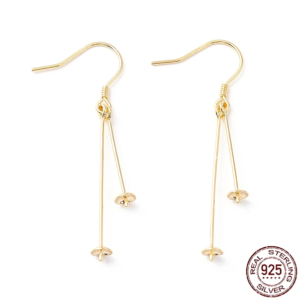 PandaHall 925 Sterling Silver Earring Hooks, with Double Peg Bails, for Half Drilled Beads, Golden, 42.5x4mm, 22 Gauge, Pin: 0.6mm and 0.7mm...
PandaHall 925 Sterling Silver Earring Hooks, with Double Peg Bails, for Half Drilled Beads, Golden, 42.5x4mm, 22 Gauge, Pin: 0.6mm and 0.7mm...