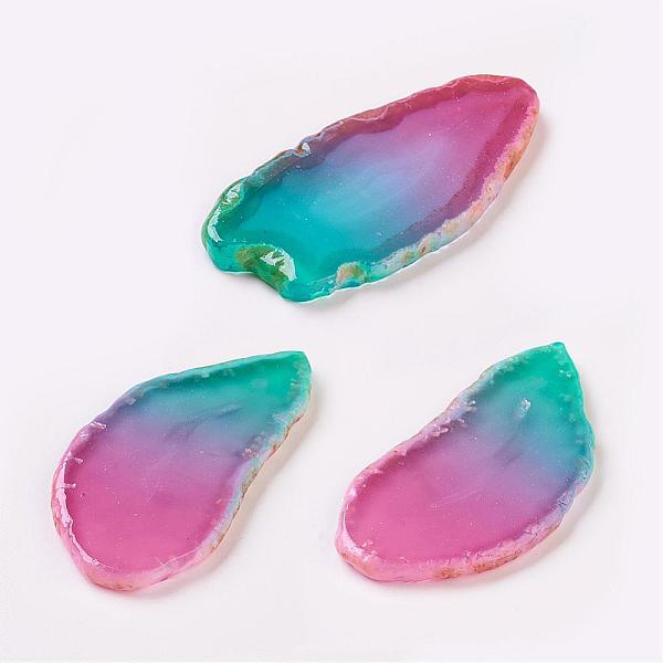 PandaHall Natural Slice Agate Cabochons, Nuggets, Dyed, Two Tone, Colorful, 48~78x28~50x4.5~6mm Natural Agate Nuggets
PandaHall Natural Slice Agate Cabochons, Nuggets, Dyed, Two Tone, Colorful, 48~78x28~50x4.5~6mm Natural Agate Nuggets