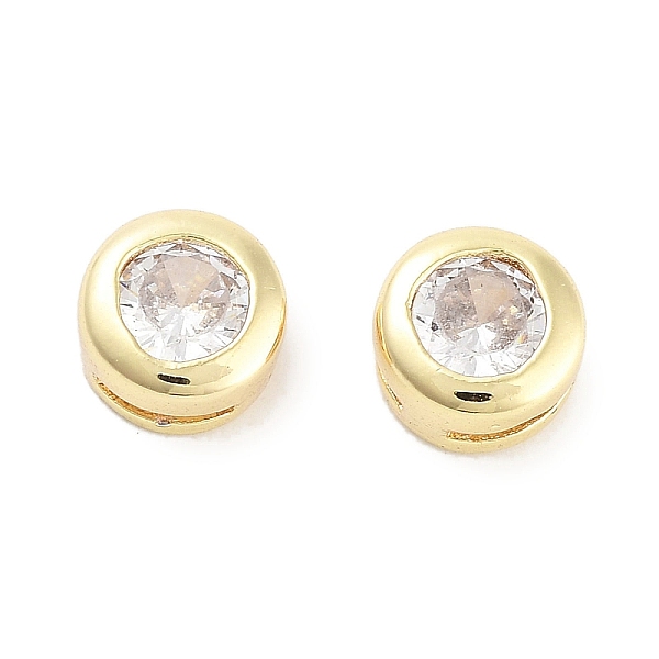PandaHall Brass with Single Cubic Zirconia Slide Charms, Flat Round, Real 18K Gold Plated, Clear, 5.5x3.5mm, Hole: 3x0.6mm Brass+Cubic...
PandaHall Brass with Single Cubic Zirconia Slide Charms, Flat Round, Real 18K Gold Plated, Clear, 5.5x3.5mm, Hole: 3x0.6mm Brass+Cubic...