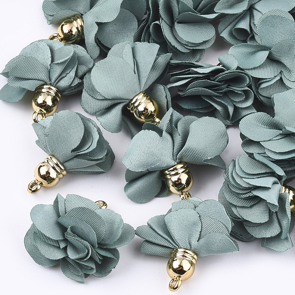 PandaHall Cloth Pendants, with CCB Plastic, 6-Petal, Flower, Golden, Cadet Blue, 26~27x17~28mm, Hole: 1.6mm Cloth Flower Blue
PandaHall Cloth Pendants, with CCB Plastic, 6-Petal, Flower, Golden, Cadet Blue, 26~27x17~28mm, Hole: 1.6mm Cloth Flower Blue