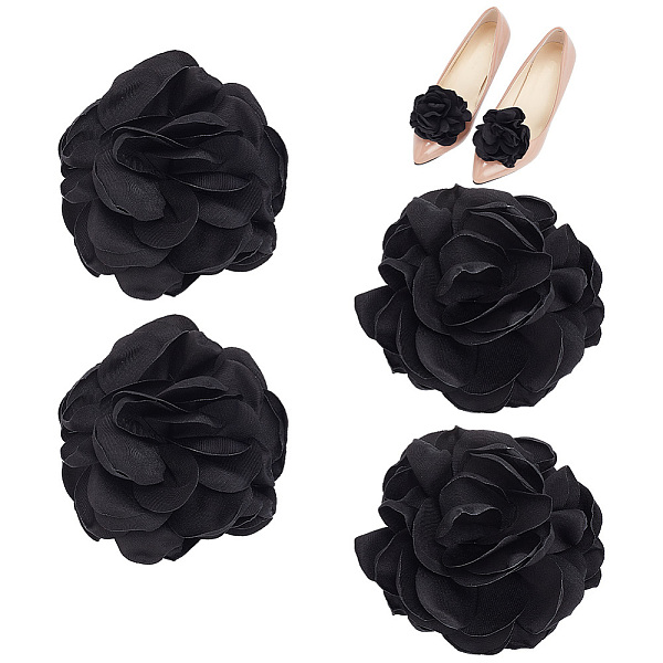PandaHall Flower Polyester Shoe Decorations, Iron Detachable Shoe Buckle Clips, Black, 85x80x37mm Polyester Flower Black
PandaHall Flower Polyester Shoe Decorations, Iron Detachable Shoe Buckle Clips, Black, 85x80x37mm Polyester Flower Black